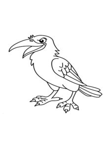 Crow coloring page