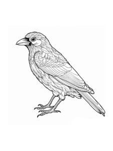 Crow coloring page