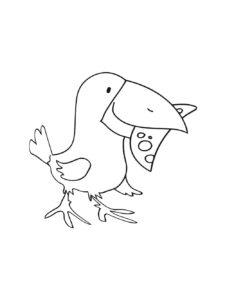 Crow coloring page