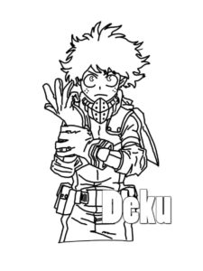 Deku coloring page