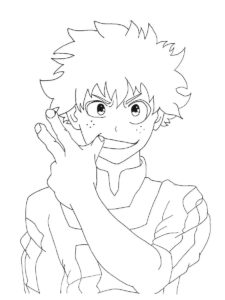 Deku coloring page