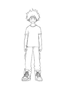 Deku coloring page