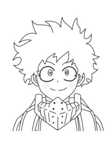 Deku coloring page