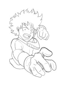 Deku coloring page