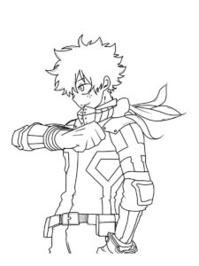 Deku coloring page