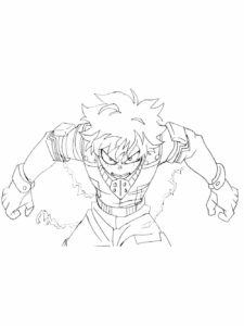 Deku coloring page