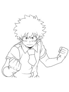 Deku coloring page