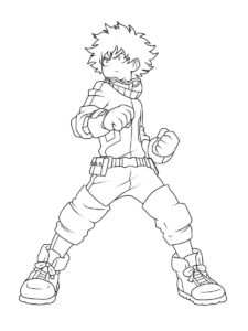 Deku coloring page