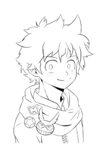 Deku coloring page