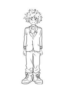 Deku coloring page