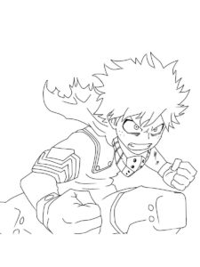 Deku coloring page