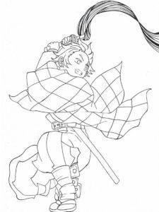 Demon Slayer coloring page