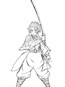 Demon Slayer coloring page