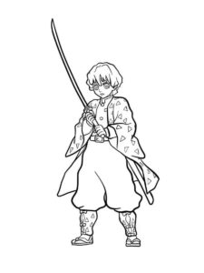 Demon Slayer coloring page