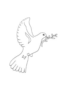 Dove coloring page