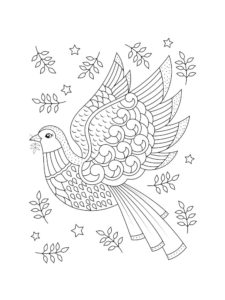 Dove coloring page