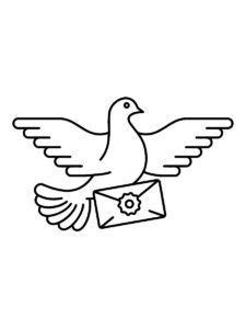 Dove coloring page