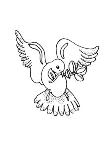 Dove coloring page