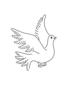 Dove coloring page