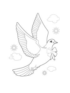 Dove coloring page