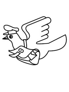 Dove coloring page