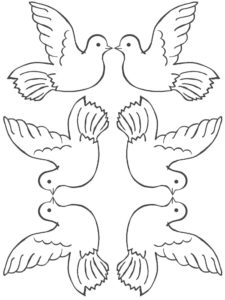 Dove coloring page