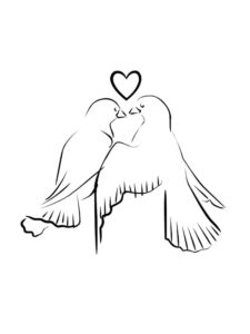 Dove coloring page