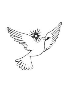 Dove coloring page