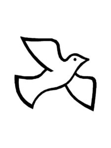 Dove coloring page