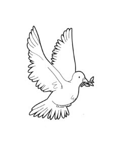 Dove coloring page