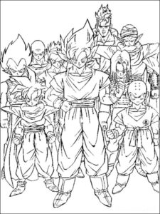 Dragon Ball Z coloring page