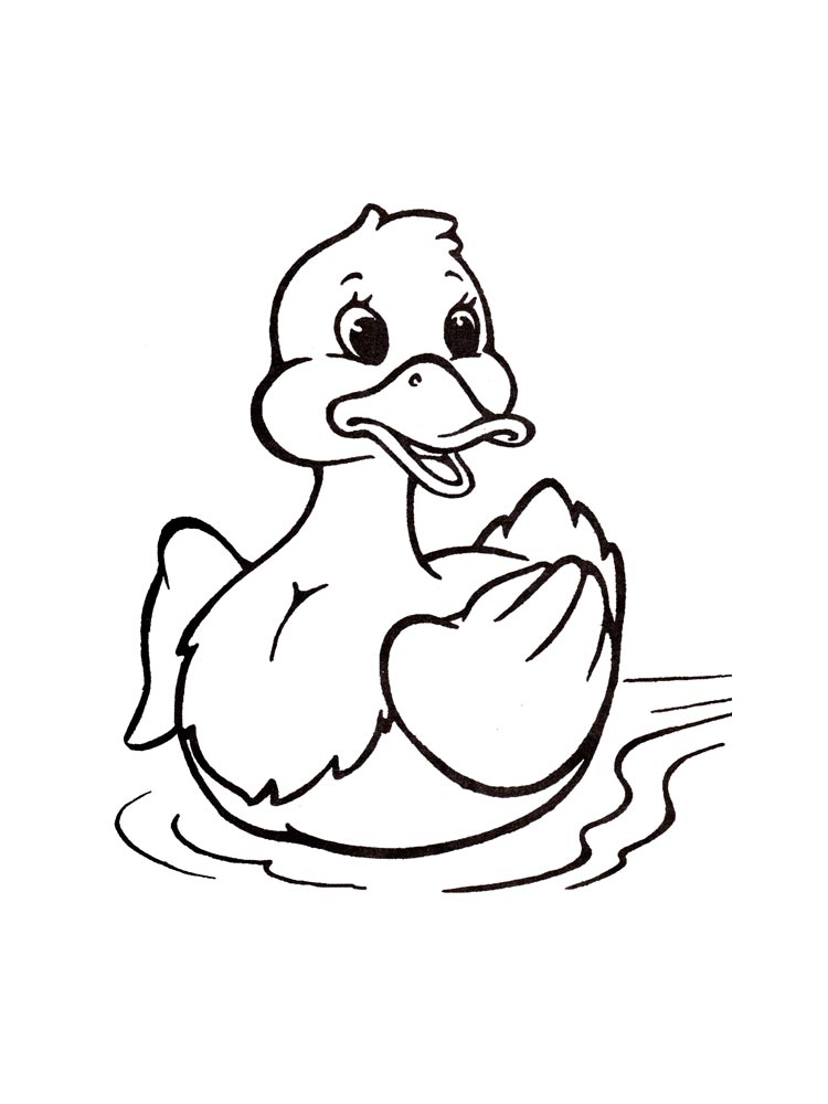 Duck coloring page