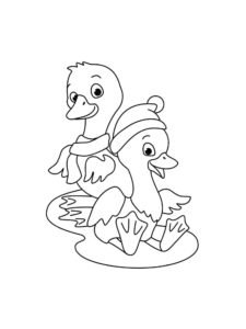 Duck coloring page