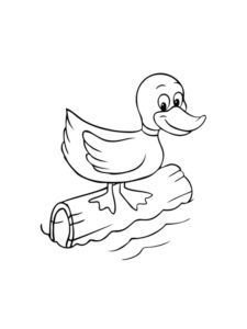 Duck coloring page