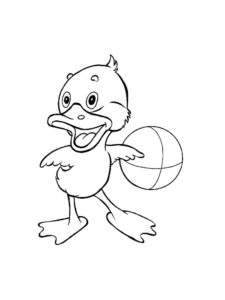 Duck coloring page