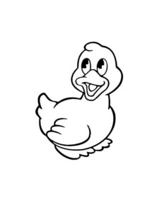 Duck coloring page