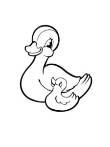 Duck coloring page