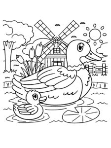 Duck coloring page