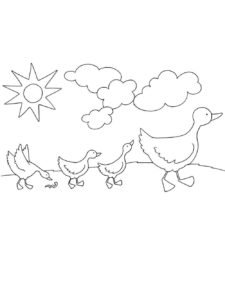 Duck coloring page