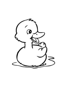 Duckling coloring page