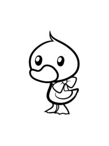 Duckling coloring page