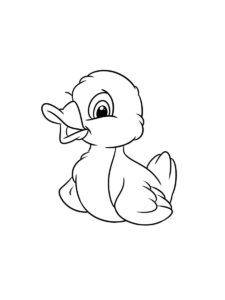 Duckling coloring page