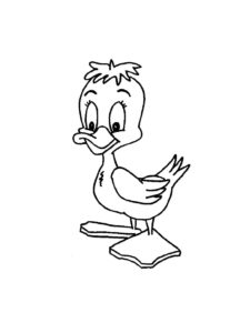 Duckling coloring page