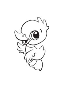 Duckling coloring page