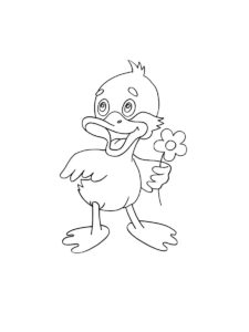 Duckling coloring page