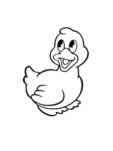 Duckling coloring page