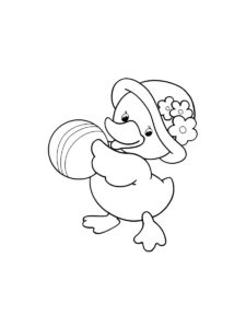 Duckling coloring page