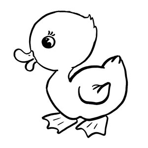 Duckling coloring pages
