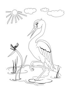 Egret coloring page