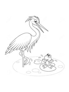 Egret coloring page